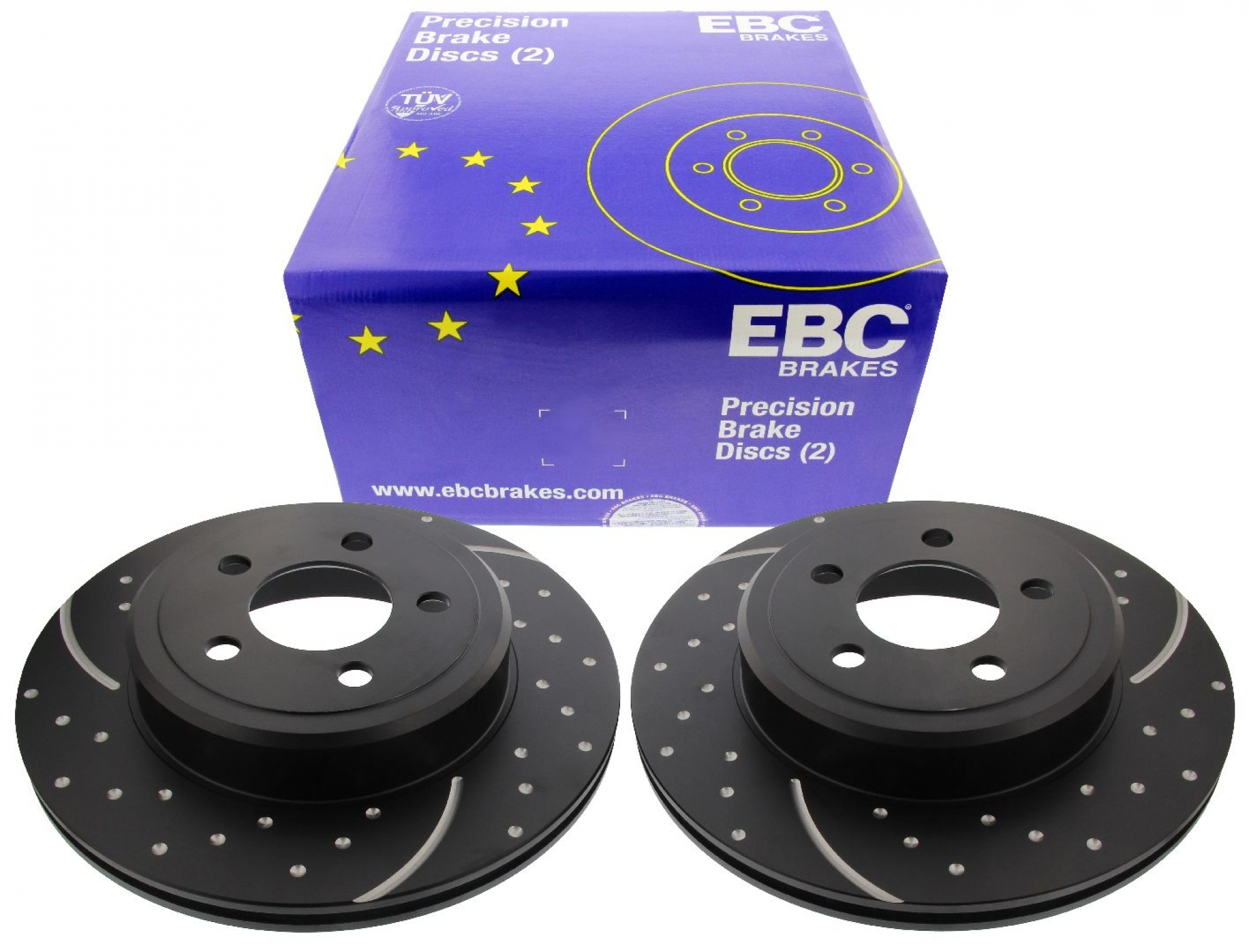 EBC-Bremsscheiben, Turbo Groove Disc Black (2-teilig), HA, Chrysler