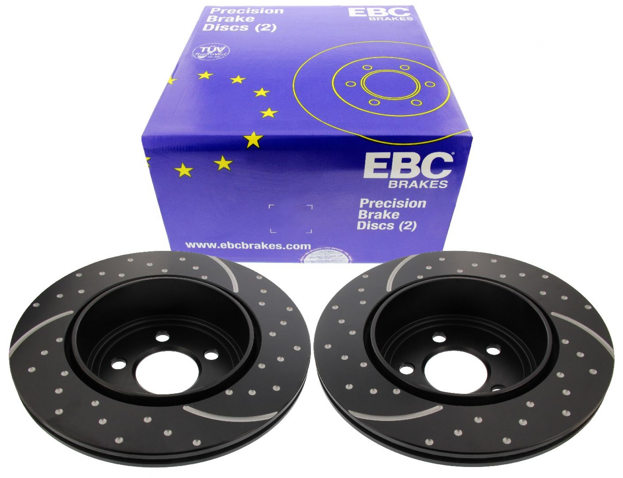 EBC-Bremsscheiben, Turbo Groove Disc Black (2-teilig), HA, Chrysler