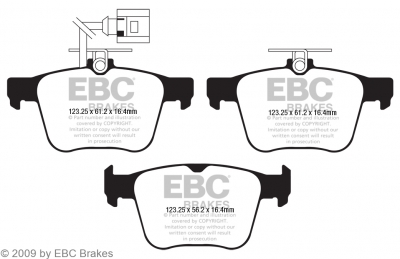 EBC-Bremsbeläge, Yellowstuff, Achssatz, HA, Audi A3, Q3, TT