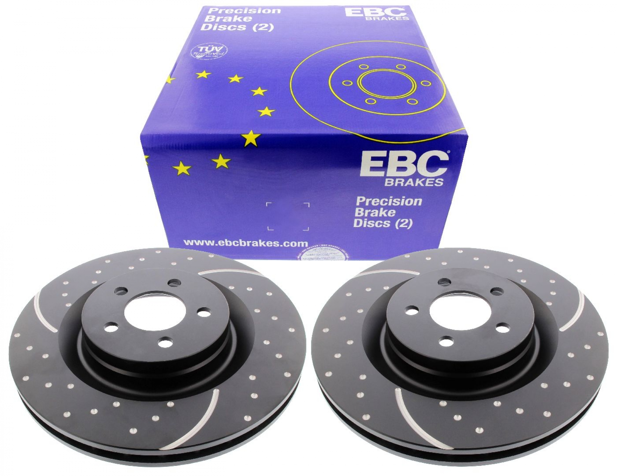 EBC-Bremsscheiben, Turbo Groove Disc Black (2-teilig), VA, Chrysler, Dodge (360mm)