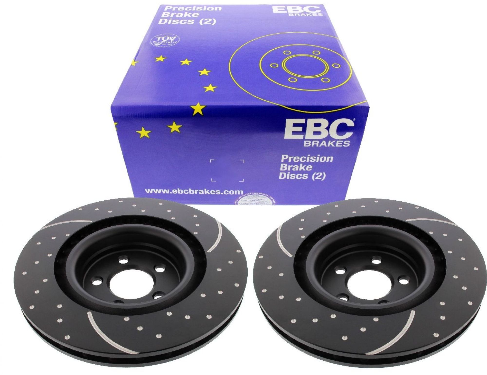 EBC-Bremsscheiben, Turbo Groove Disc Black (2-teilig), VA, Chrysler, Dodge (360mm)