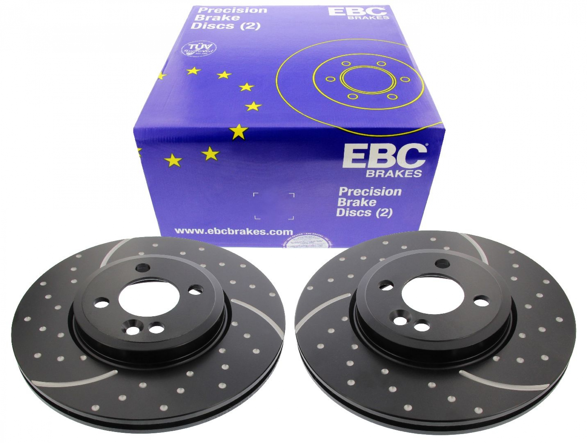 EBC-Bremsscheiben, Turbo Groove Disc Black (2-teilig), VA, Mini Mini