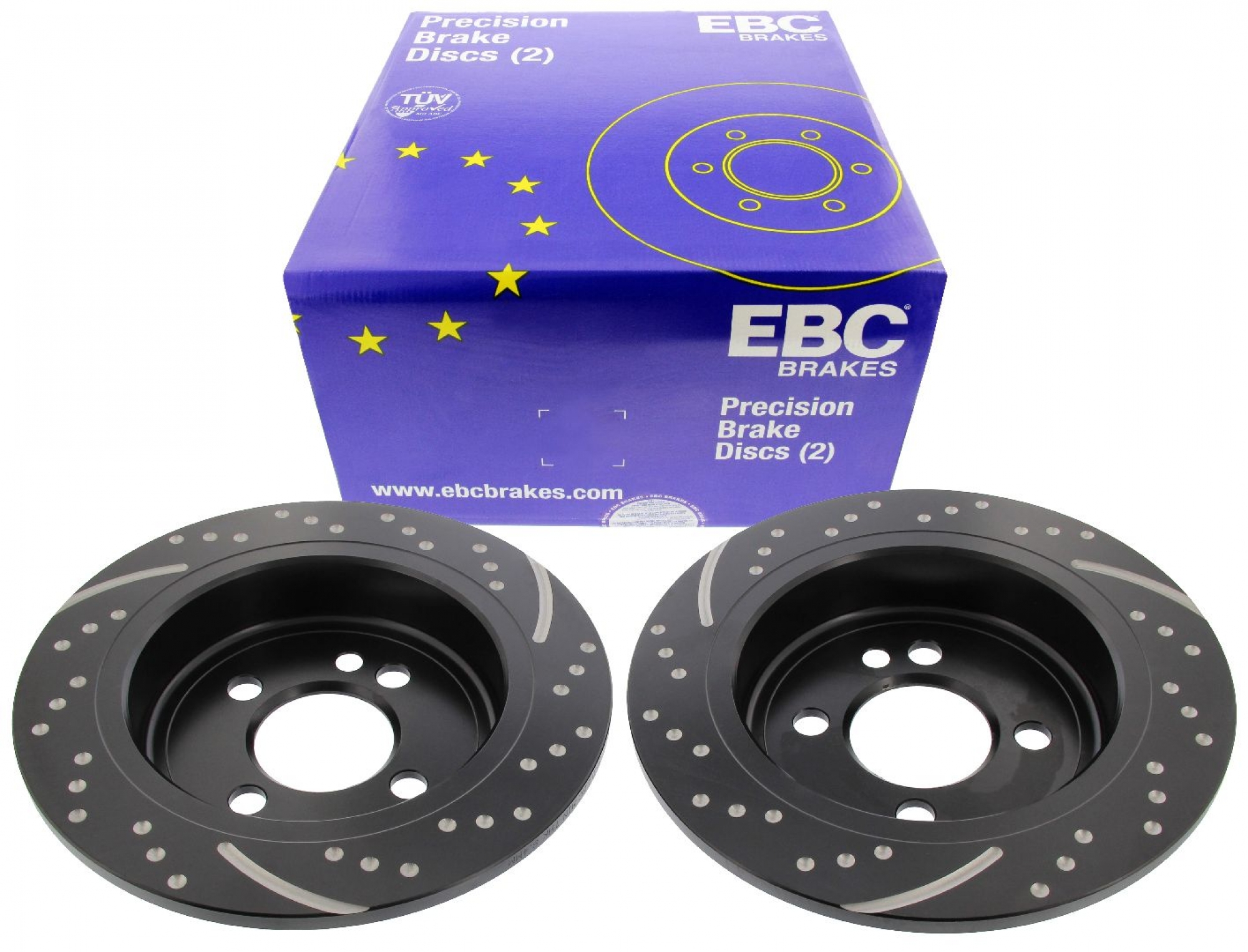 EBC-Bremsscheiben, Turbo Groove Disc Black (2-teilig), HA, Mini Mini