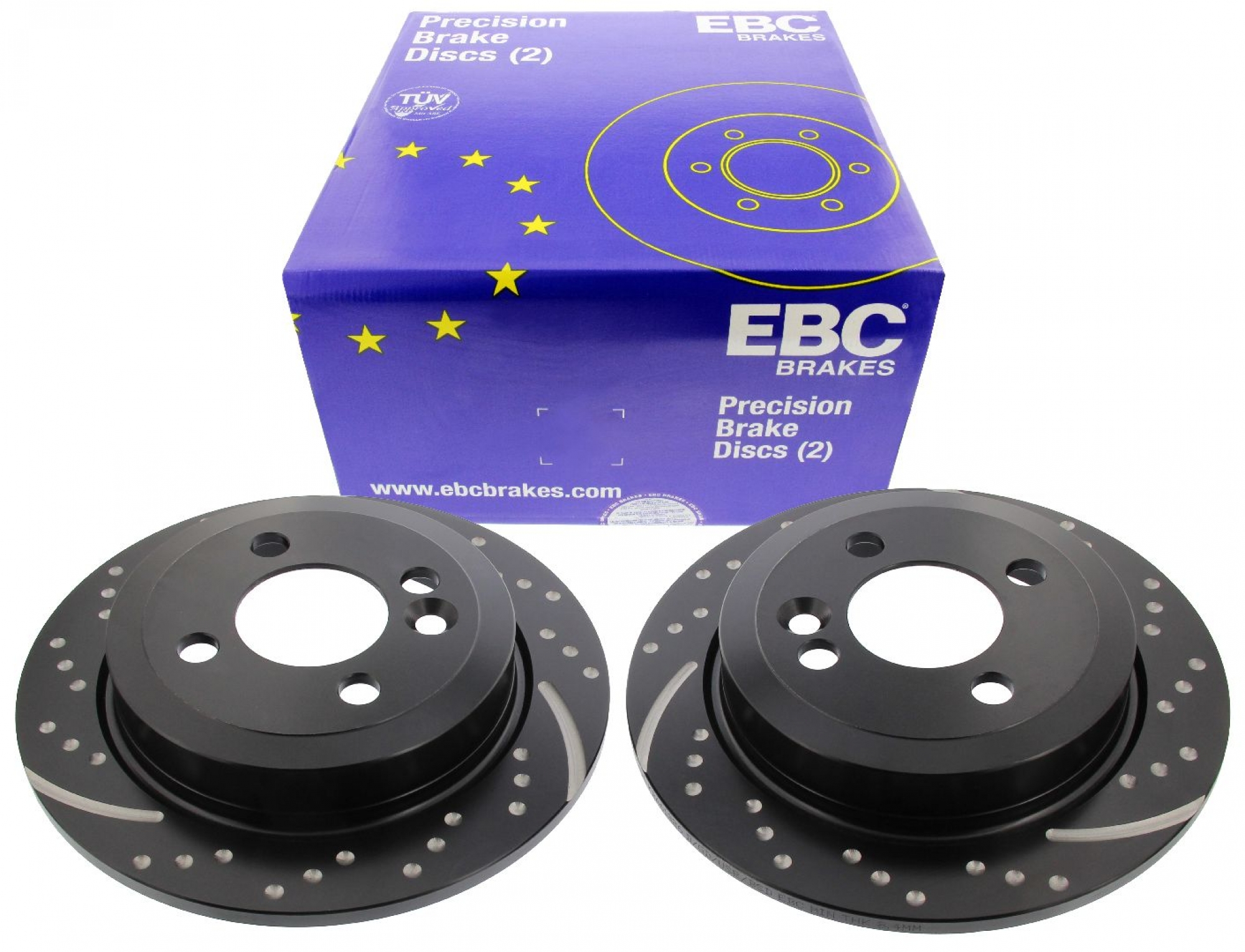 EBC-Bremsscheiben, Turbo Groove Disc Black (2-teilig), HA, Mini Mini
