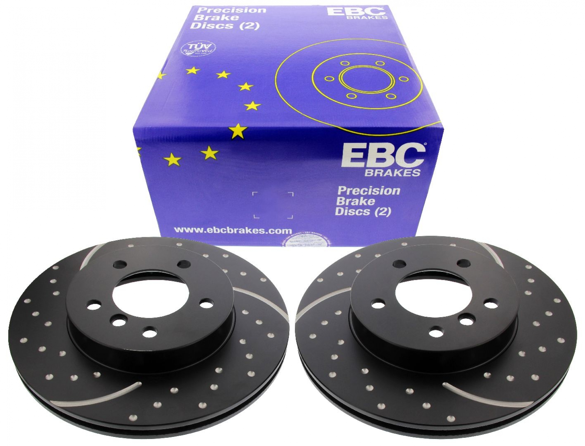 EBC-Bremsscheiben, Turbo Groove Disc Black (2-teilig), VA, BMW Z3, Z4, 3