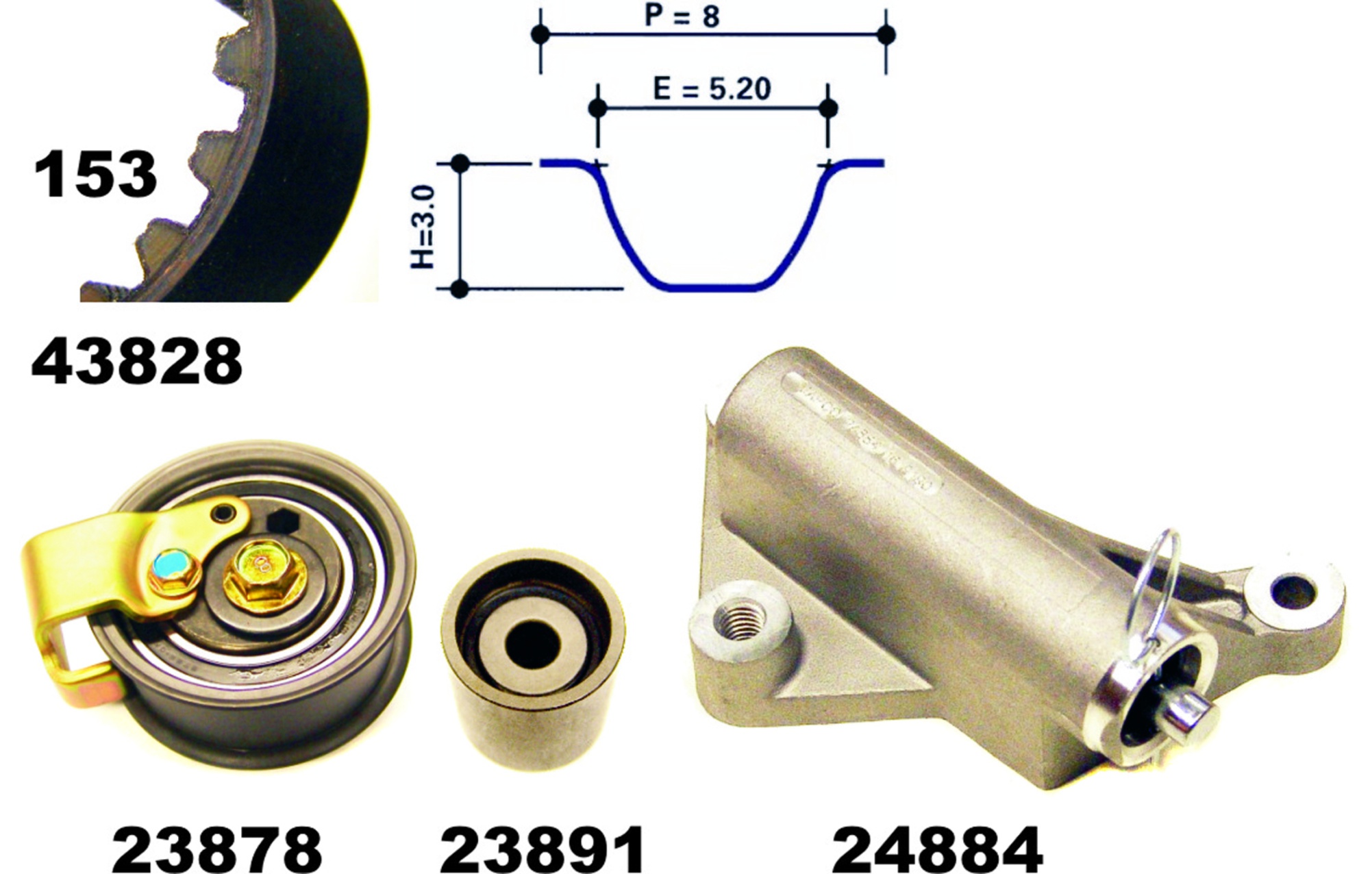 Zahnriemensatz, Satz, AUDI, VW