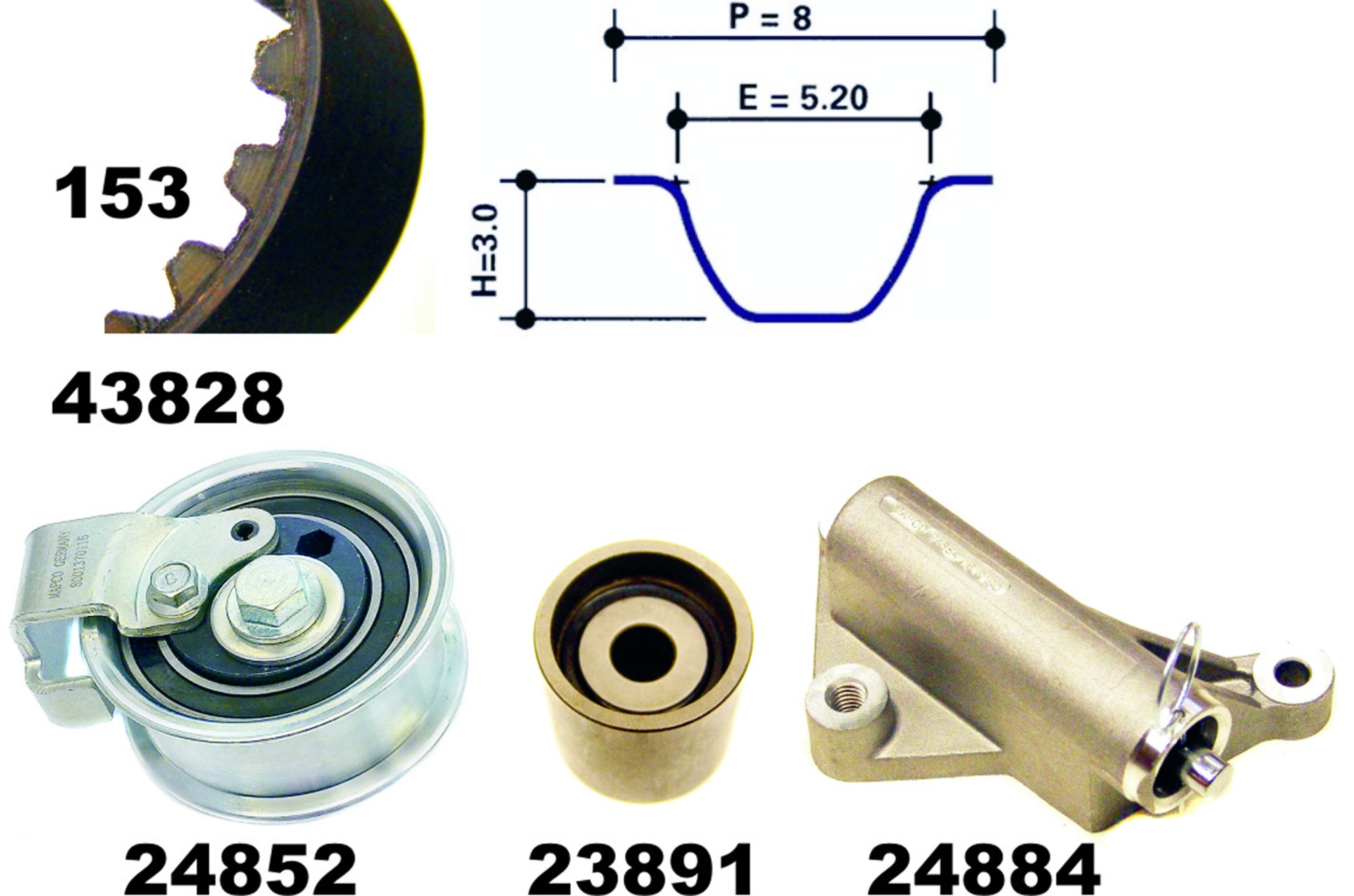 Zahnriemensatz, Satz, AUDI