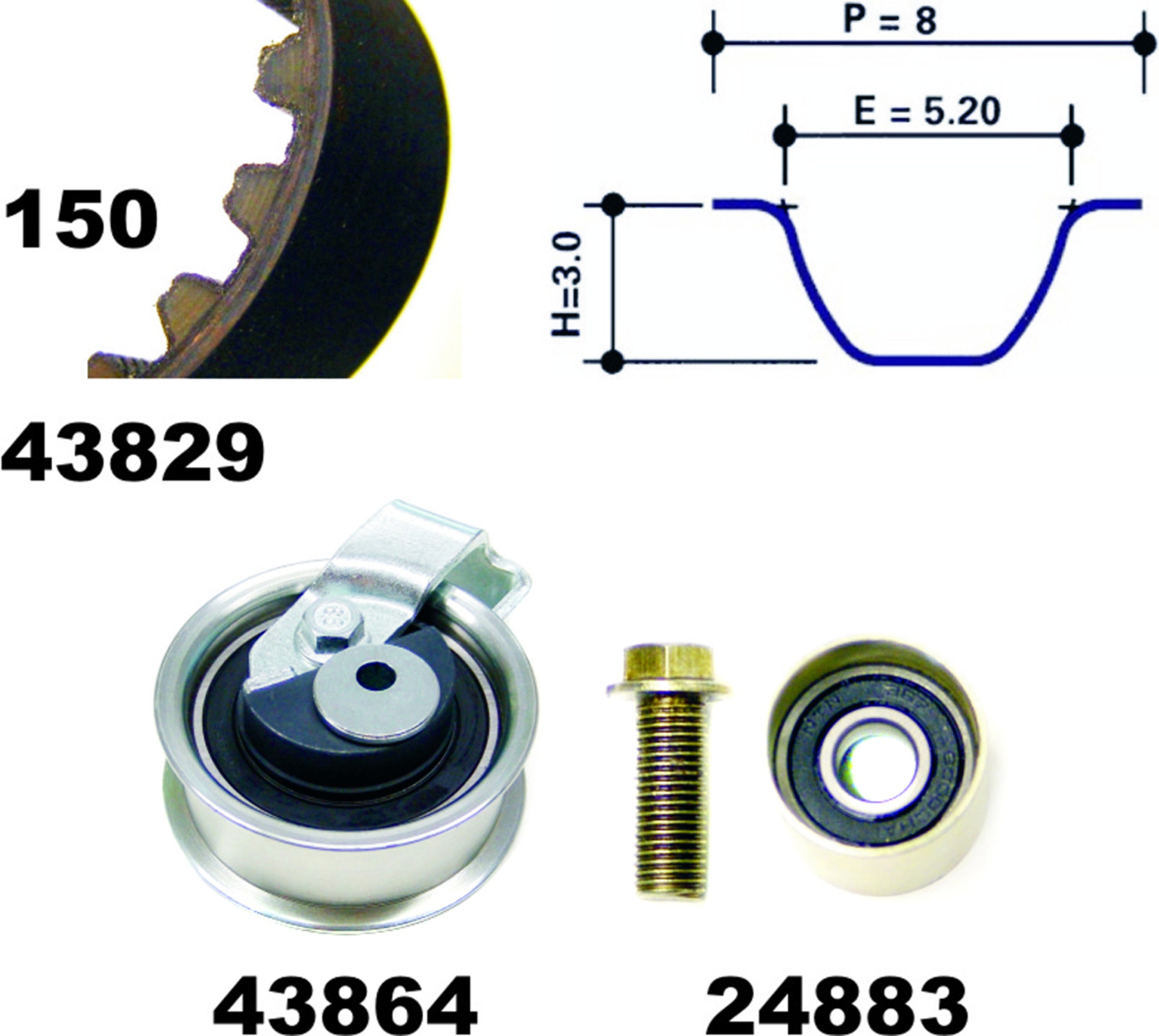 Zahnriemensatz, Satz, AUDI, SEAT, SKODA, VW