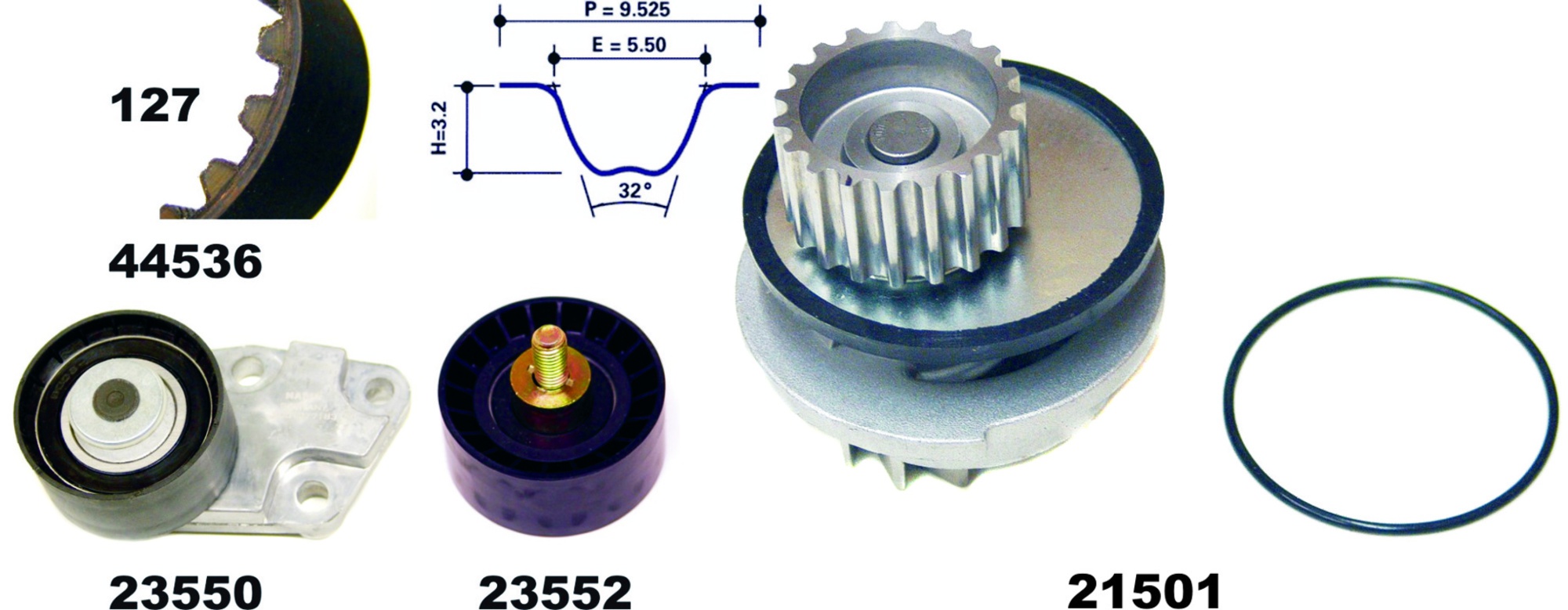 Wasserpumpe + Zahnriemensatz, Satz, CHEVROLET, DAEWOO, GM KOREA