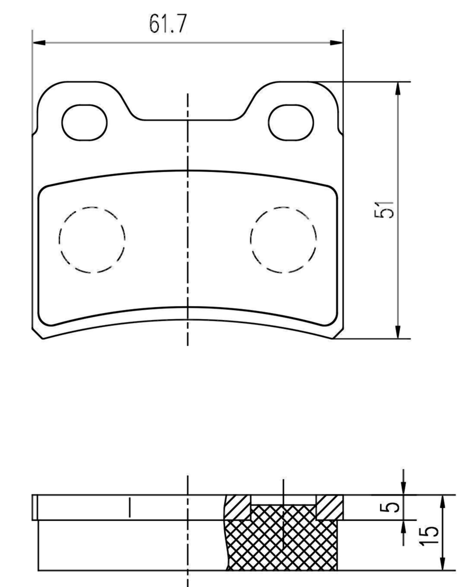 Bremsbelagsatz, Scheibenbremse, Hinterachse, FORD