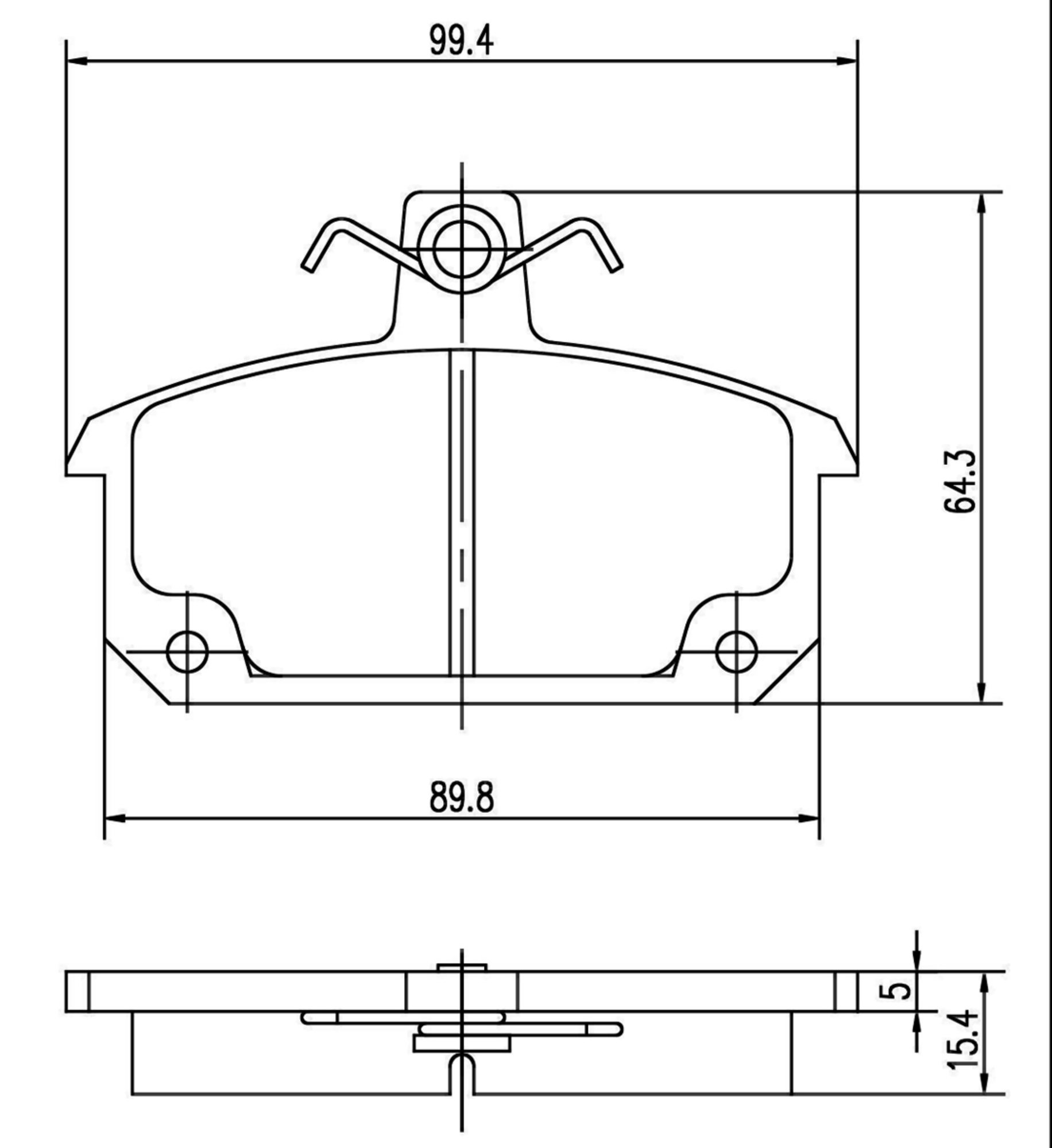 Bremsbelagsatz, Scheibenbremse, Vorderachse, RENAULT