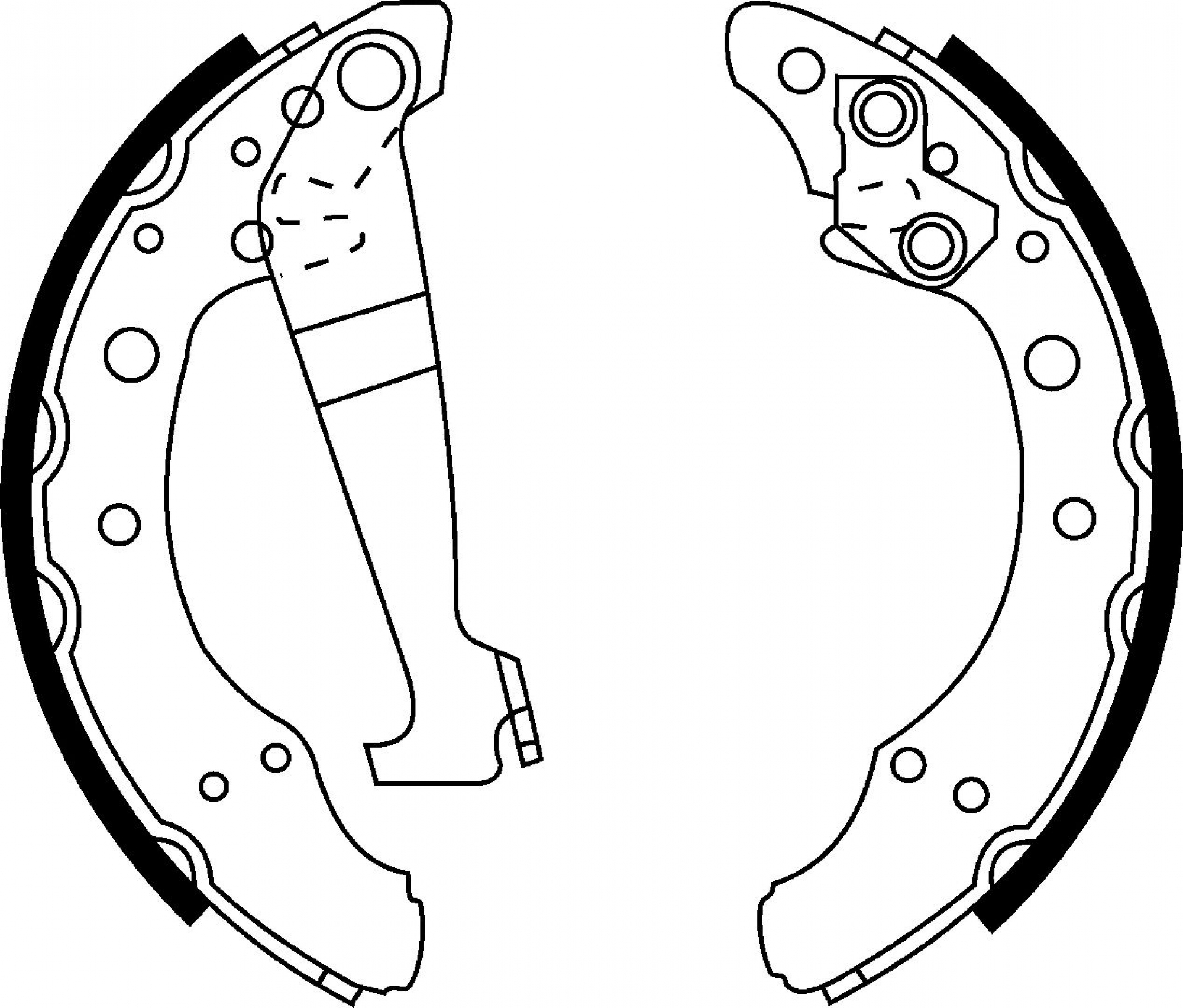 Bremsbackensatz, Hinterachse, AUDI, VW