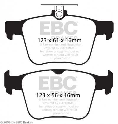 EBC-Bremsbeläge, Blackstuff, Achssatz, HA, Audi, Seat, Skoda, VW