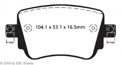 EBC-Bremsbeläge, Yellowstuff, Achssatz, HA, Audi, Seat, Skoda, VW