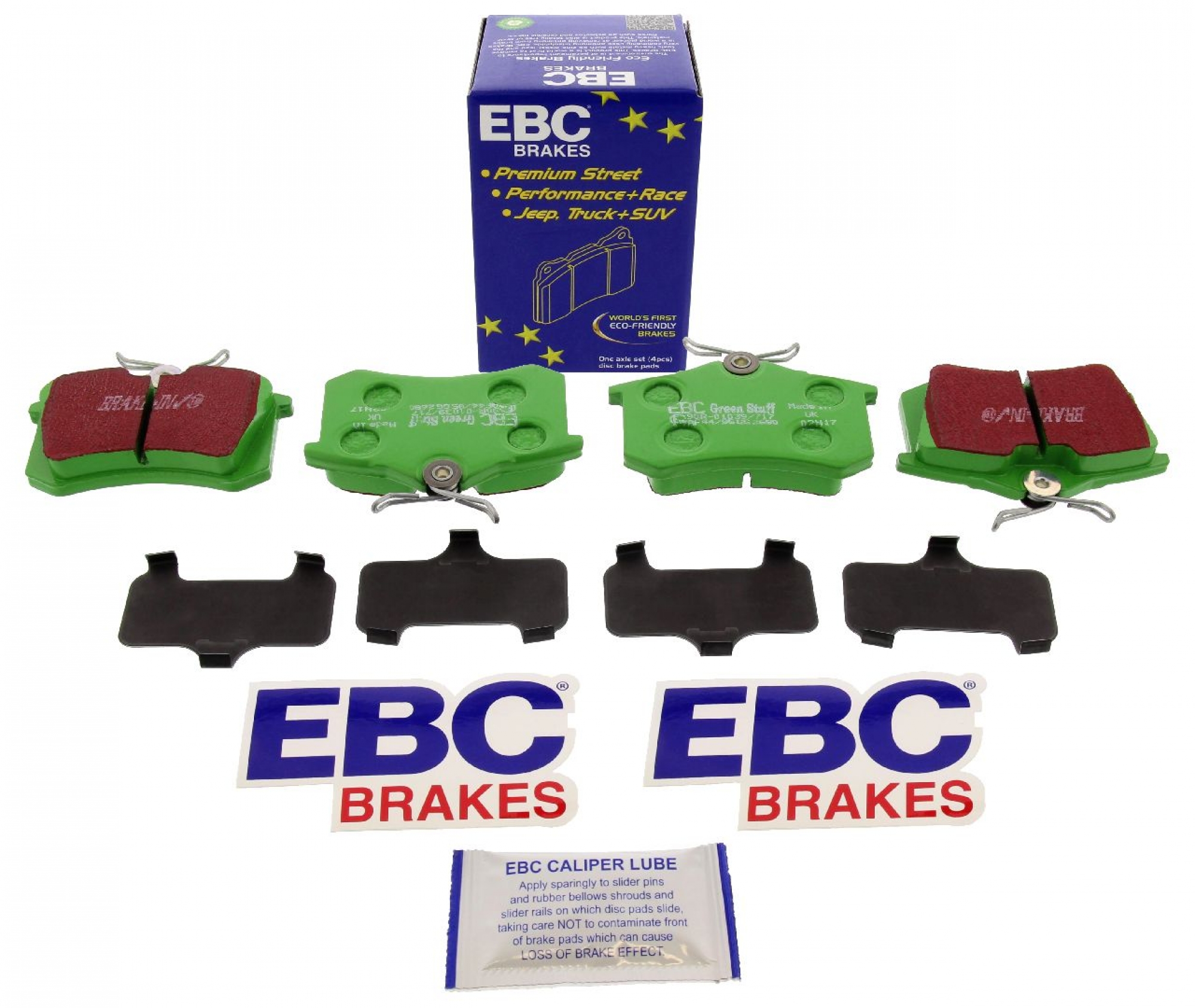 EBC-Bremsbeläge, Greenstuff, Achssatz, HA, Audi, Peugeot, Seat, Skoda, VW