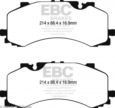 EBC-Bremsbeläge, Yellowstuff, Achssatz, VA, Audi A6, A7, VW Touareg