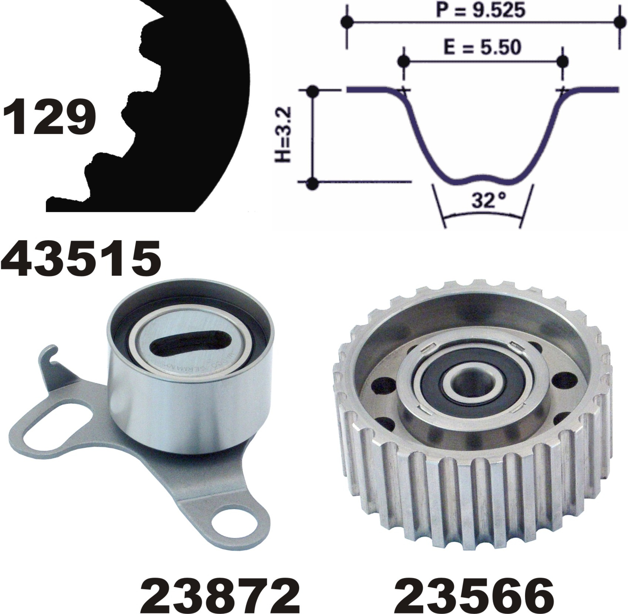 Zahnriemensatz, Satz, TOYOTA, VW