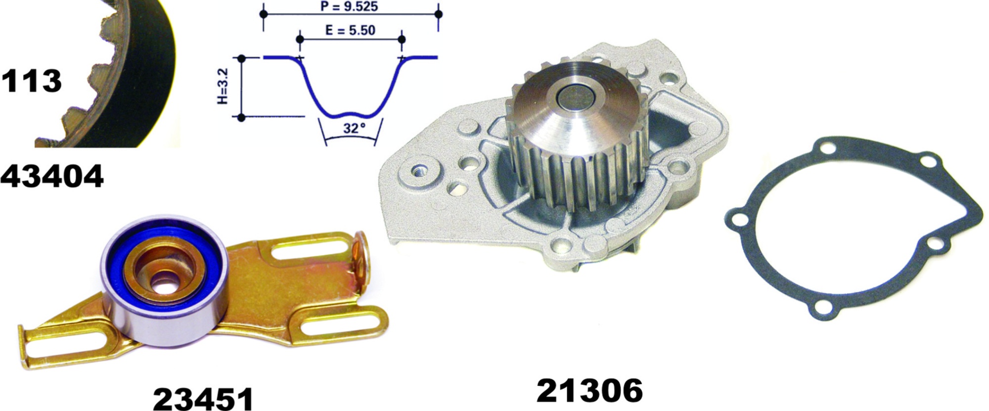 Wasserpumpe + Zahnriemensatz, Satz, CITROËN, PEUGEOT