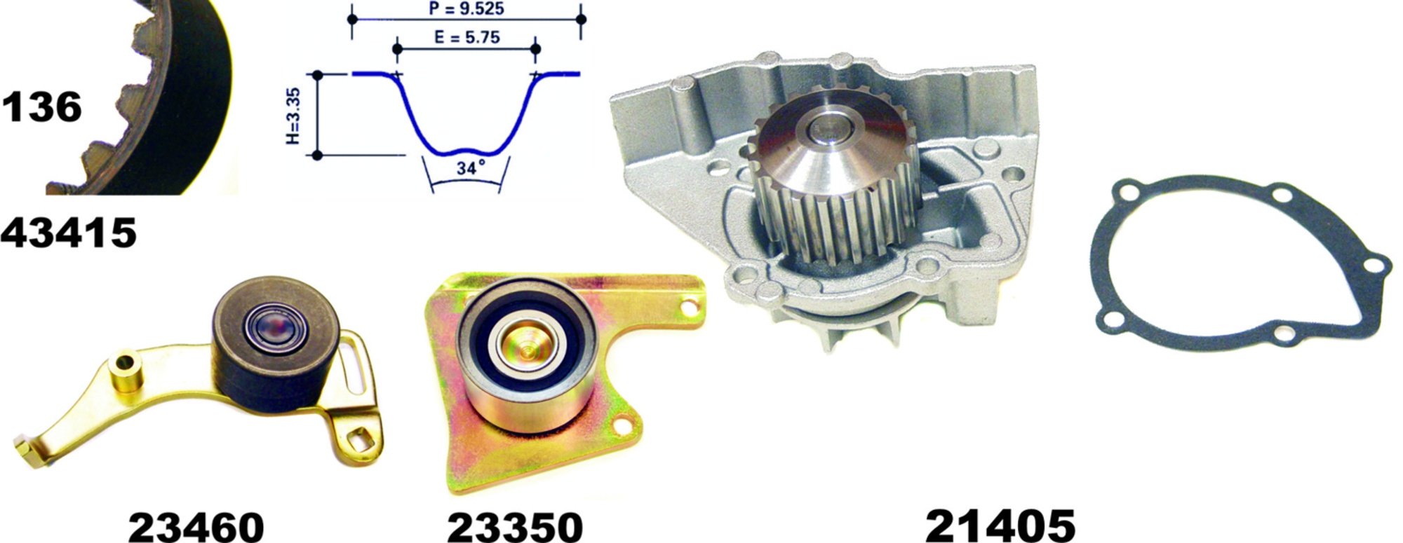 Wasserpumpe + Zahnriemensatz, Satz, CITROËN, FIAT, HYUNDAI, PEUGEOT, ROVER, SUZUKI