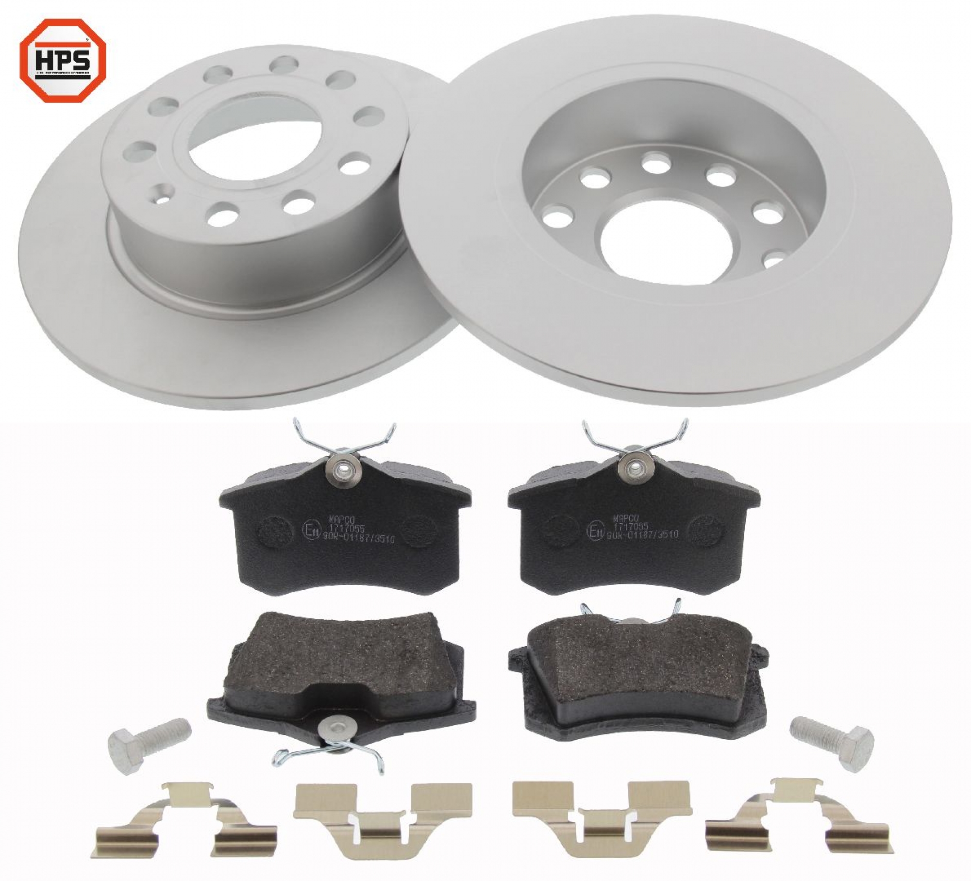 HPS-Carbon-Bremse, Bremsensatz, HA, Audi A3, SEAT ALTEA, SKODA OCTAVIA II, VW Golf V + VI, TOURAN