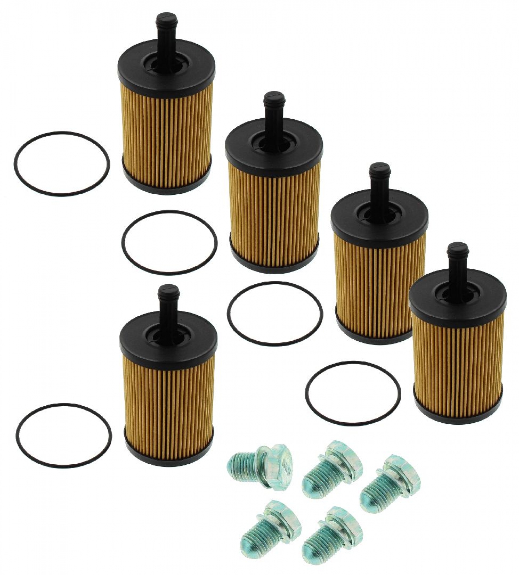 Ölfilter-Set (5-teilig) inkl. Ölablassschraube, Audi, VW, SEAT, SKODA alle TDI