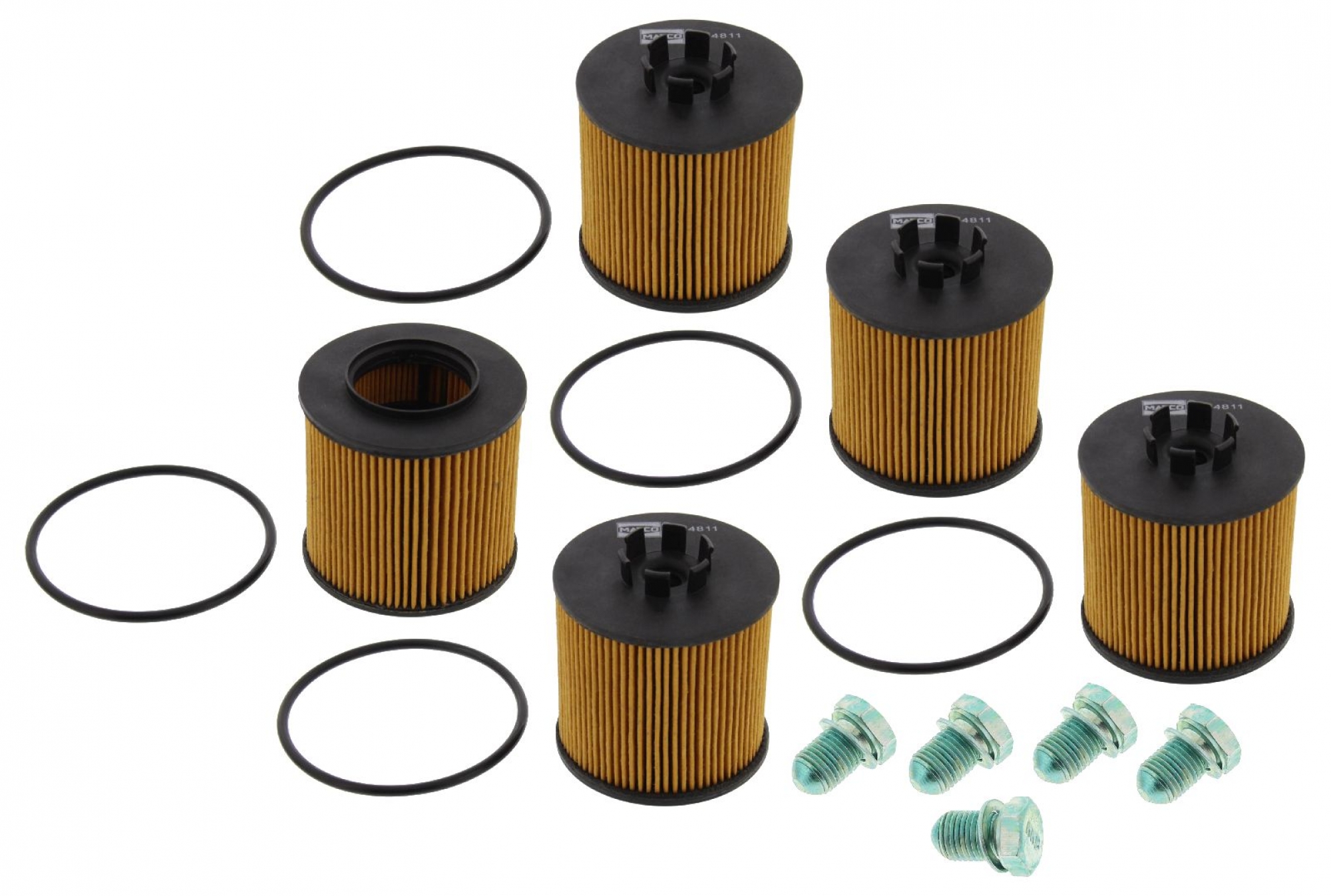 Ölfilter-Set (5-teilig) inkl. Ölablassschraube, Audi, SEAT, SKODA, VW