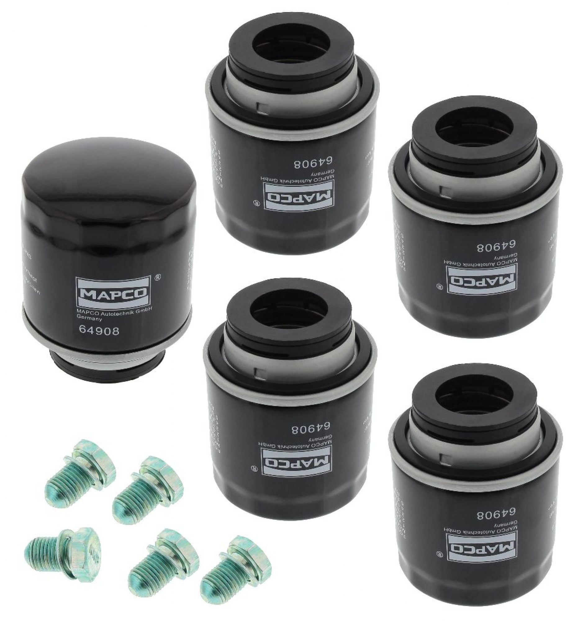 Ölfilter-Set (5-teilig) inkl. Ölablassschraube, Audi, SEAT, SKODA, VW