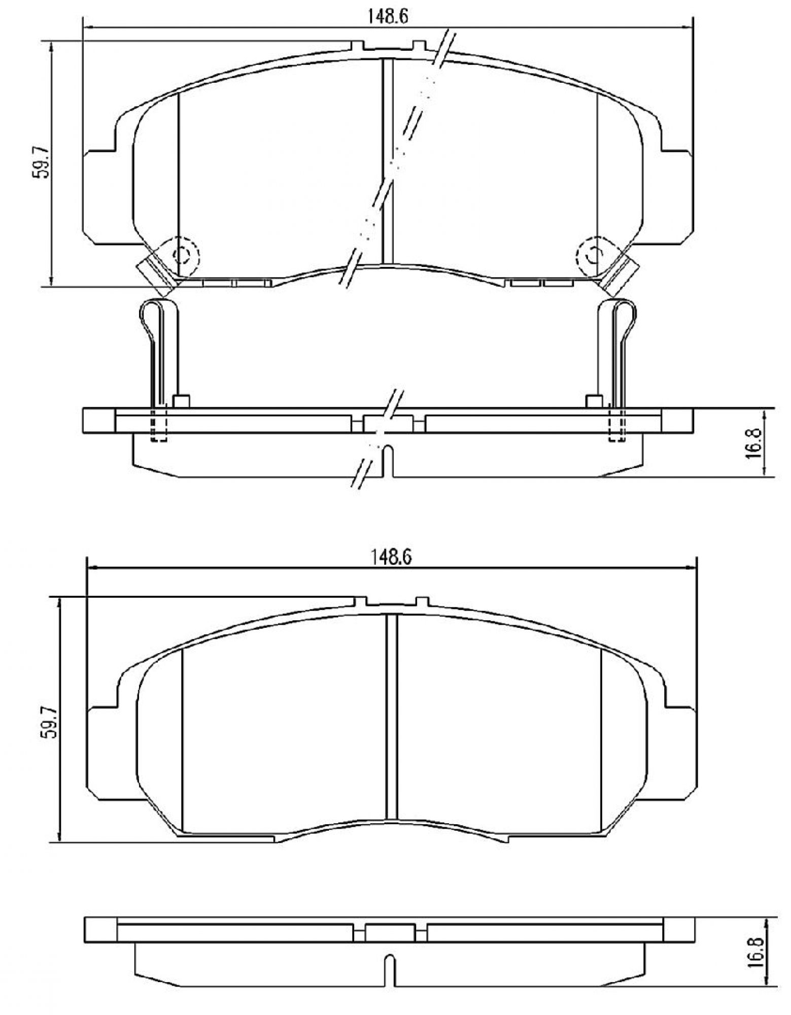 Bremsbelagsatz, Scheibenbremse, Vorderachse, HONDA